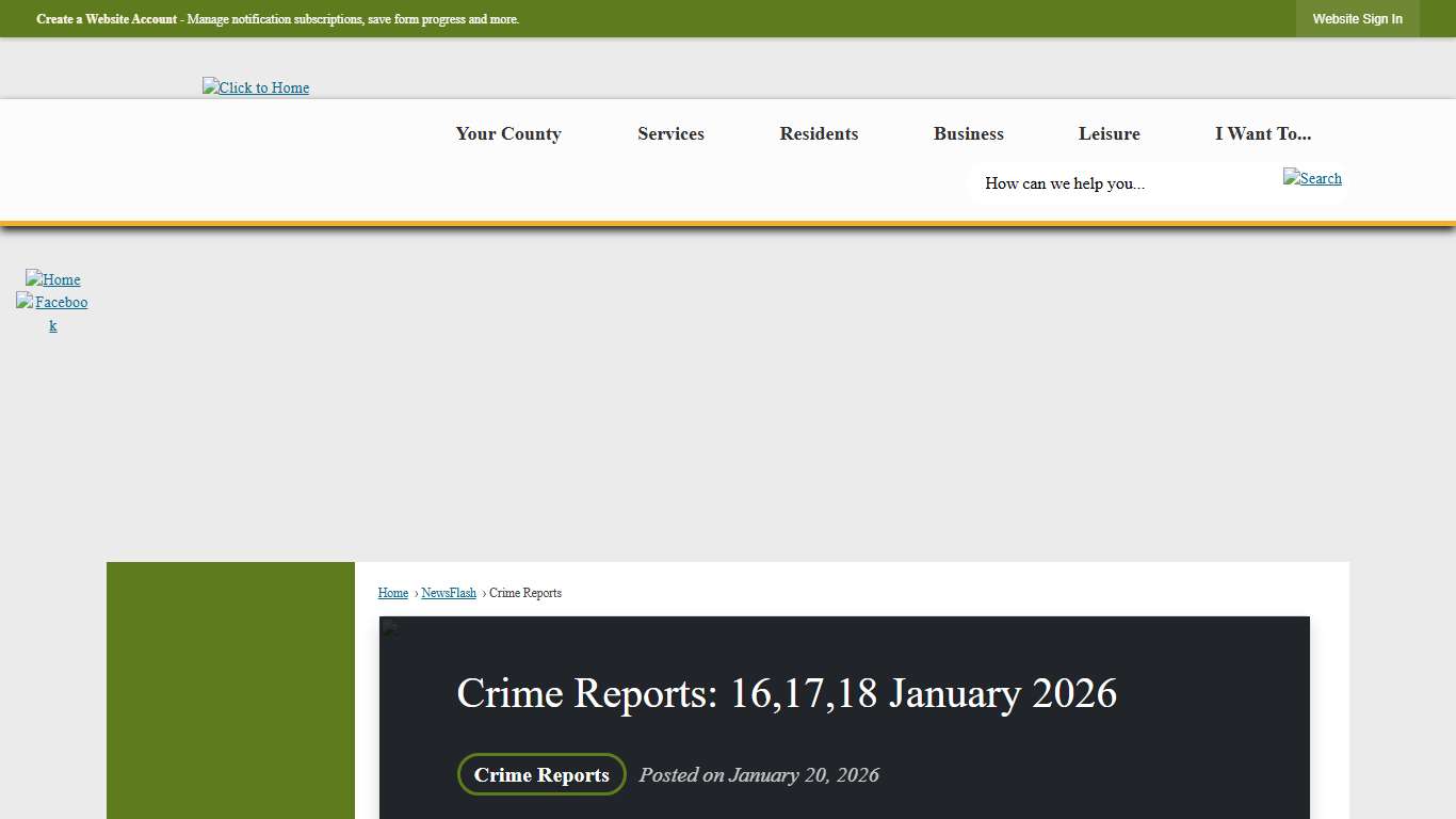 Crime Reports: 16,17,18 January 2026 • Jackson County, MS